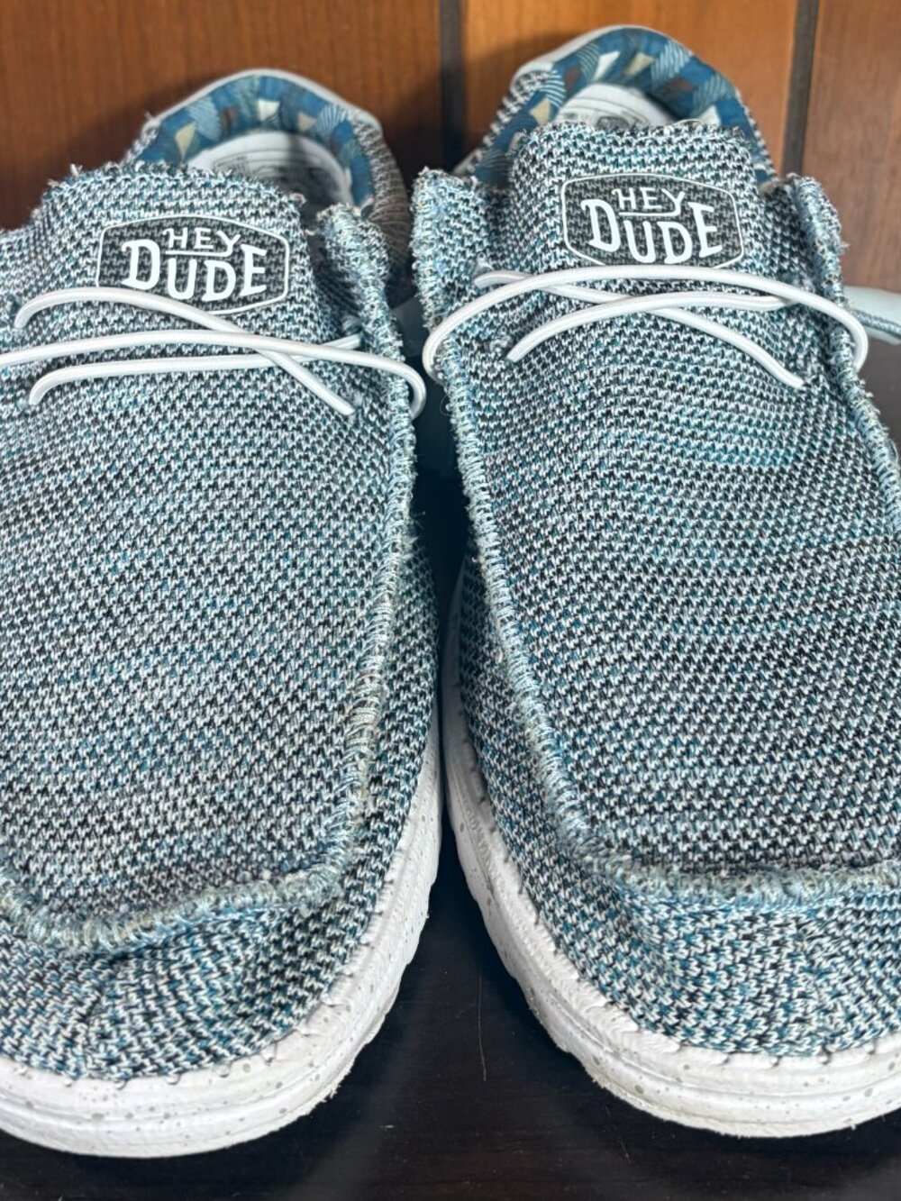 Hey Dude Men's Wally Sox Slip-On Shoes Sz 11 Ice Grey Fabric Colorway Loafers